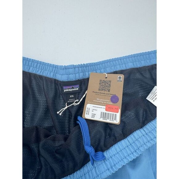 Patagonia Men’s 5” Baggies Shorts Lago Blue New With Tags Size XXL - Picture 4 of 6